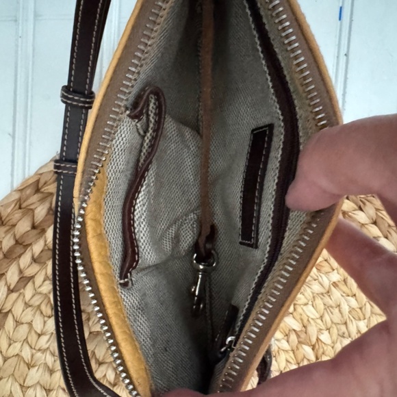 Dooney & Bourke vintage Y2K micro mini pebble leather shoulder bag Tan - Picture 3 of 8